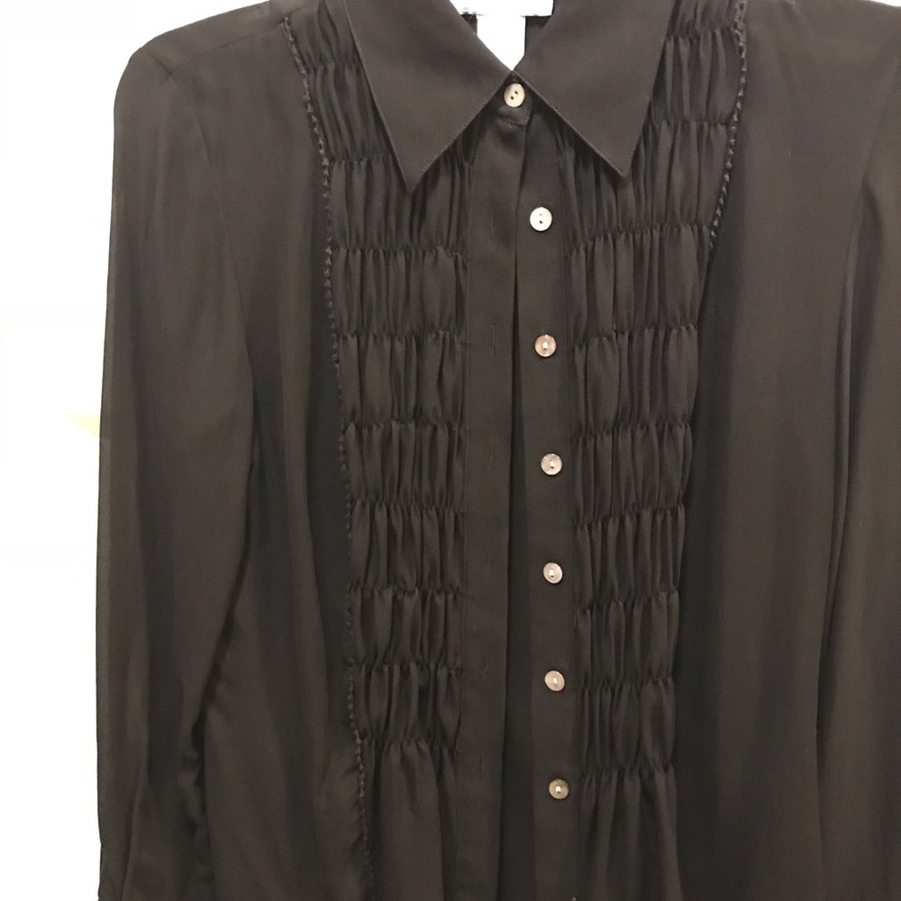 Black silk blouse